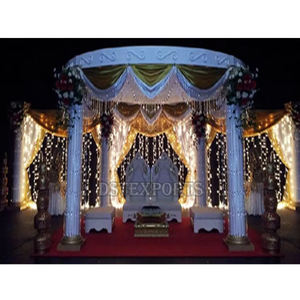 Mandap Romano de Fibra Exclusivo para Bodas en Australia, Elegante Mandap Romano de FRP Blanco, Impresionante Mandap Romano con Pilares para Bodas en EE. UU. - Product Image 1