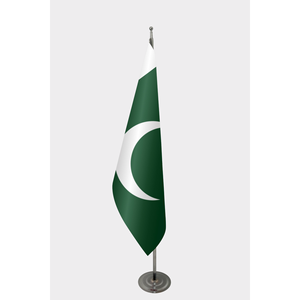 Official Interior Pakistan <b>Flag</b>-Digital Printing Aluminum <b>Pole</b> Pennant Cotton/Silk Material <b>for</b> Automotive/Insurance/Education - Product Image 1