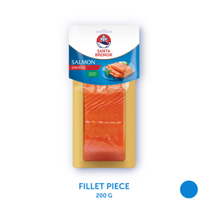 Filete de salmón ahumado congelado, porción de 200 g, venta al por mayor del fabricante - Product Image 1