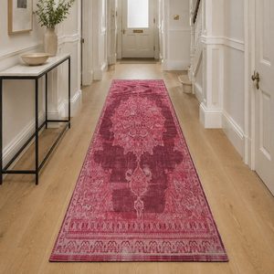 <b>RUGS</b> DEPOT LXDP-0180 Wholesale Red Burgundy Modern Vintage Digital Printed Machine Washable Chenille Area <b>Rug</b> <b>Non</b> <b>Slip</b> - Product Image 5