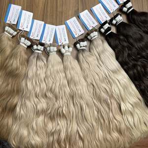 Extensión de cabello humano vietnamita de onda natural a granel superior de 6 a 32 pulgadas en colores completos Cabello a granel de color natural - Product Image 3