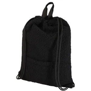 Bear Sherpa Eco-Friendly <b>Drawstring</b> <b>Backpack</b> for Gadgets for Promotions - Product Image 2