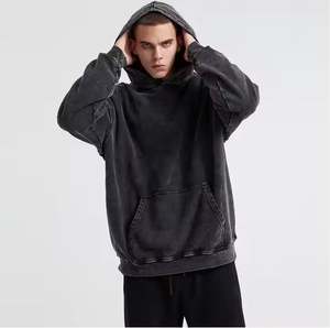 Sweats à capuche élégants pour hommes de haute qualité, sweat-shirt à capuche personnalisables pour hommes pour un confort à la mode sweats à capuche lavés à l'acide pour hommes - Product Image 2