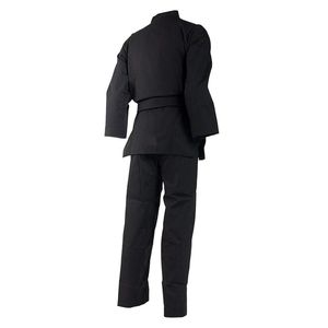 Kimono de Taekwondo pour homme adulte blanc, ceinture noire, étiquette personnalisable, position du logo sur le devant, matière polyester/coton, respirant, numérique - Product Image 4