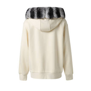 2025 nouvelle tendance de la mode manteau personnalisé pour femmes avec vraie fourrure de lapin Rex détachable - Product Image 3