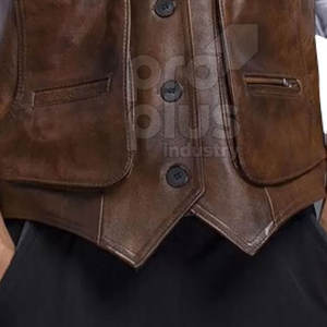 Chaleco de Cuero para Hombre, Casual, Transpirable, Ecológico, de Secado Rápido, Cómodo para Invierno, Estilo Motero, Duradero, Estilo Occidental para Aventura - Product Image 5