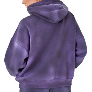 Ensemble de survêtement streetwear délavé à l'acide pour femme, léger, 100 % coton respirant, manches longues, nouvelle collection hiver 2026, vente en gros - Product Image 3