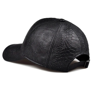 หมวกเบสบอลหนังแท้แบบระบายอากาศได้  ลายนูน  ดีไซน์คลาสสิก  คุณภาพสูง  ขายดี - Product Image 6
