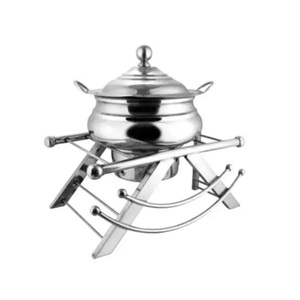 Fournitures de luxe pour restaurants et hôtels Réchaud à nourriture Buffet Serveur Chauffe-plat en acier inoxydable Finition plaquée or - Product Image 4