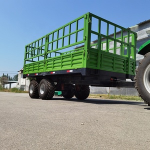 Remolque de Acero Verde con Capacidad de Carga de 10001-15000 kg, Remolque para Camión con Rieles Laterales y Diseño de Doble Eje - Product Image 3