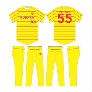 Paquet complet d'uniformes de baseball avec logo personnalisé Ensemble de vêtements de sport avec impression de conceptions personnalisées - Product Image 1