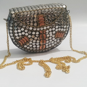Modern Vintage & Fashion <b>Metal</b> Mosaic Clutch <b>Wallet</b> Wholesale Multi-Color Party Bag for Women & Girls From India by RF Crafts - Product Image 3
