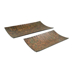 Dernier plateau en forme de rectangle de concepteur avec un plateau à collation en bois de qualité puissante et une conception de finition en émail - Product Image 4