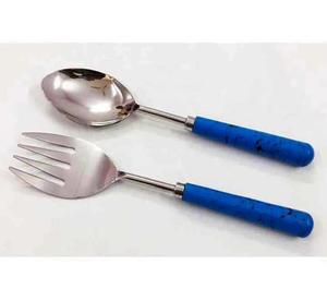 Juego de cubiertos de plata con mango triangular de cerámica simple Juego de cubiertos de plata de acero inoxidable Juego de cubiertos decorativos de estilo occidental - Product Image 3