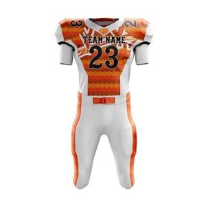 Service OEM Prêt à Expédier Vente en Gros Maillots de Football Américain Unisexe à Manches Courtes en Polyester Personnalisés Imprimés par Transfert Thermique - Product Image 2