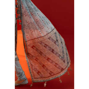 ชุดสูทผ้าลอนพิมพ์ลาย 3 ชิ้นสำหรับผู้หญิง พร้อมผ้าคลุมไหล่ รุ่น CL-62303 - Product Image 3