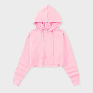 Sudadera Corta de Algodón con Forro Polar para Mujer, Estilo Urbano, Corte Holgado, Venta al por Mayor, Etiqueta Personalizada, Parche Bordado - Product Image 3
