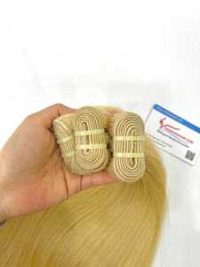 ผมต่อแบบ100% ผมบริสุทธิ์จากเวียดนามสองชั้นสีบลอนด์ทำจากผ้าธรรมชาติ - Product Image 4