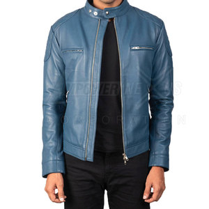 Veste en cuir pour hommes Automne hiver Veste en cuir pour hommes de meilleure qualité Veste en cuir véritable pour hommes - Product Image 1