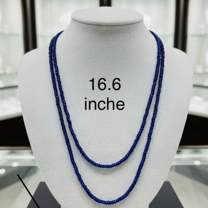 Collier ajustable en acier inoxydable bleu saphir royal de 16 pouces, style bohème, avec perles et breloques chrétiennes, bijoux de mode pour fiançailles - Product Image 1