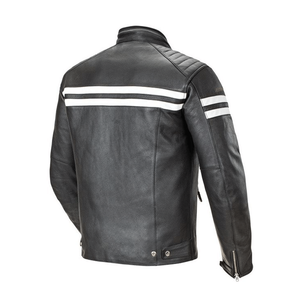 Men's Genuine Black & Orange Leather Racing Motorbike Jacket Having Protections Windproof Riding Motorcycle Jacket For Men - Product Image 6