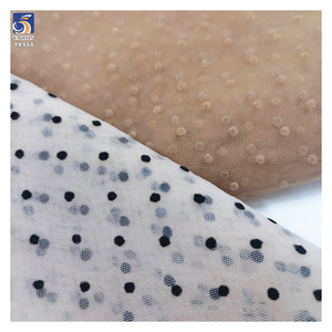 YX968 2026 Vêtements Robe En Maille Voile De Mariée De Mariage Floqué Tulle Maille <span class=keywords><strong>Tissu</strong></span> <span class=keywords><strong>Blanc</strong></span> Avec Petit 3mm À <span class=keywords><strong>Pois</strong></span> Or Paillettes - Product Image 2