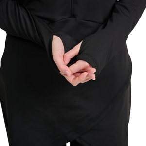 Vêtements de sport modestes pour femmes musulmanes, fournis par le fabricant, vêtements de sport actifs avec fermeture éclair, vêtements de sport en polyester uni, tissage - Product Image 5