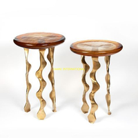 Table d'appoint de luxe au design artistique Table d'appoint unique faite à la main pour salon chambre salon hôtel et mobilier de bureau