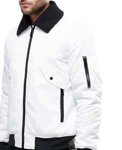 Chaqueta Bomber de Invierno para Hombre, Estilo Nuevo, Personalizada, 100% Poliéster, Nailon Satinado, Chaqueta Bomber de Piloto, Forro Acolchado Bordado, Recubierta - Product Image 3