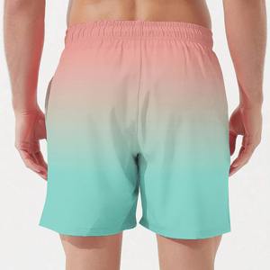 Short de bain à motif solide 100% coton pour hommes Pantalon de vêtements de plage d'été-Sexy Surf Board Trunks & Swim Suit - Product Image 2