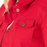 Veste en jean pour femme à manches longues, hiver, unie, tricotée, respirante, toile 100% coton, écologique, légère, séchage rapide, OEM