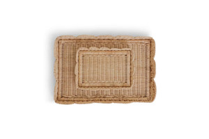 Nouvel arrivage Plateau de service en rotin naturel écologique et marbre Plateau décoratif en pétoncles pour la décoration de la maison Fabriqué au Vietnam - Product Image 6