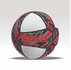 Ballon de football d'entraînement pour adultes de haute qualité personnalisable Roku Industry RSB15, style classique, logo imprimé OEM, cuir PU léger - Product Image 1
