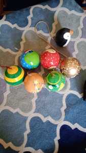 Mache décorations d'arbre de noël boule de papier artisanale boule de papier traditionnelle colorée écologique boule de noël suspendue de haute qualité - Product Image 5