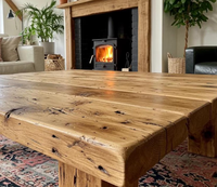 Table basse en bois artisanal écologique avec grain de bois naturel Table basse en bois artisanal Métal artisanal