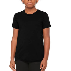Camiseta básica de fitness de algodón 100% para niños, ropa de verano, Camiseta básica de manga corta con estampado personalizado, camiseta sólida en blanco para hombres - Product Image 1