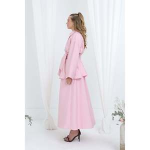 Conjunto de Falda Minimalista Luna con Cinturón para Mujer de LOREEN - Top Oversize y Pantalones Anchos de Dos Piezas en Azul - 20682TKS - Product Image 1