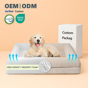 Duurzame Afneembare Hoes Luxe Grote Wasbare Orthopedische Boucle Waterdichte Traagschuim Hondenbed Hondenmat Kennel - Product Image 1