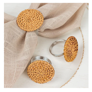 Rond de serviette de luxe Décoration de table et accessoires Vaisselle Rond de serviette en rotin personnalisé à des prix abordables - Product Image 6