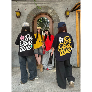 OEM ODM 100% coton régulier T-Shirt femmes hommes écologique Streetwear Style col rond manches courtes Logo Collection été fait - Product Image 3