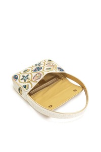 Bolso de mano hecho a mano con cuentas con intrincado diseño floral y perlas brillantes ideal para bodas, fiestas y ocasiones especiales - Product Image 4