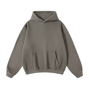 ชุดเสื้อฮู้ดและกางเกงวอร์มผ้าฝ้าย100% บ็อกซี่สำหรับผู้ชายโอเวอร์ไซส์ทำจากผ้าคอตตอนซักมี3D แนววินเทจที่ทำให้450gsm ออกแบบได้ตามที่ต้องการ - Product Image 2