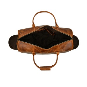 High Quality Vintage <b>Leather</b> <b>Duffle</b> <b>Bag</b> Customizable Large Capacity Luxury Weekender Travel <b>Bag</b> Zipper Stylish Durable - Product Image 5