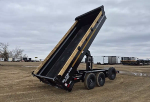 Remorque à benne basculante robuste pour travaux agricoles avec rampes, remorque utilitaire à double essieu pour la construction et l'agriculture - Product Image 2