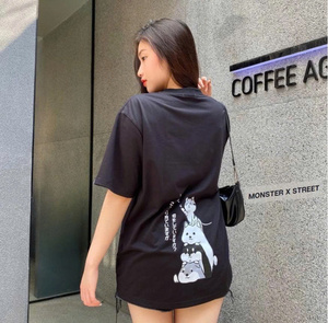 T-shirt unisexe Demm Cat, coupe ample, manches courtes, pour hommes et femmes 2025 - Product Image 3