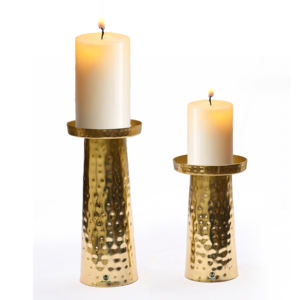 Porte-bougies en métal martelé artisanal de luxe |   Centres de table décoratifs pour mariages, événements et décoration intérieure - Product Image 4