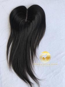 Extensiones de Cabello Virgen Indio de Templo 100% de Alta Calidad, 5'' 7x10, Liso, para Mujer, Topper, Donante Único, Grado 9A-12A, Doble Trama a Máquina - Product Image 5