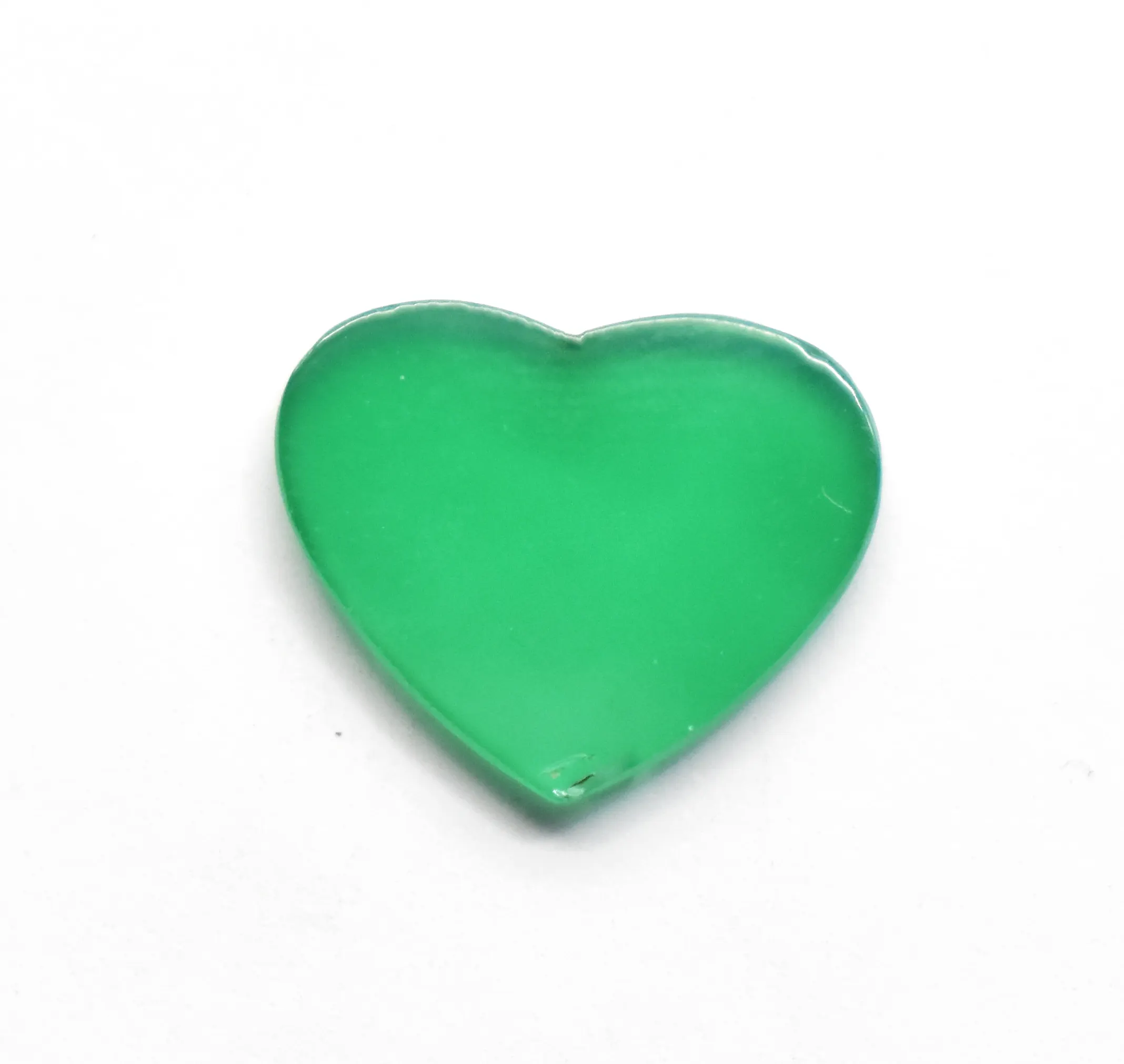 Forma de corazón de ónix verde natural Plano Ambos tamaños 16X13X2mm Todos los tamaños están disponibles Tamaño aproximado Cristales de piedras preciosas sueltas ÁGATA VERDE