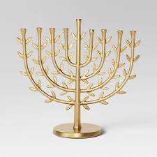 Candélabres religieux Menorah en métal doré Best-seller Bougeoirs et bocaux de jardin pour la décoration intérieure pour Noël - Product Image 2