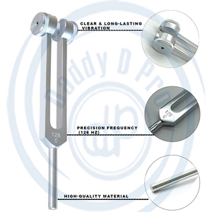 Stimmgabel C128 Premium Medizinisches Diagnose instrument aus rostfreiem Stahl für neuro logische Vibrations-und Hörtests CE ISO - Product Image 1